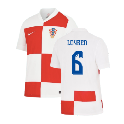 Croatia Dejan Lovren 6 Home Soccer Jersey Euro 2024