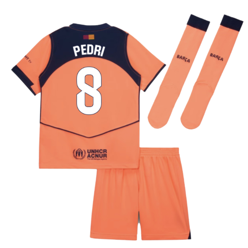 FC Barcelona Pedri 8 Kids Third Soccer Jersey 2025-2026
