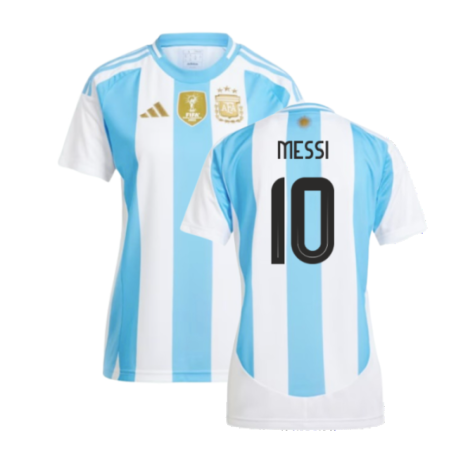 Women's Argentina Lionel Messi 10 Home Soccer Jersey 2024/25