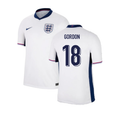 England Anthony Gordon 18 Home Soccer Jersey Euro 2024