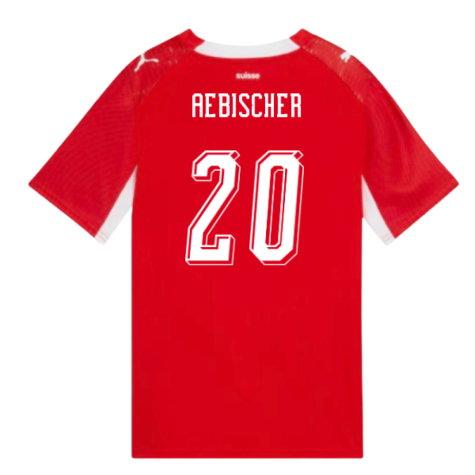 Switzerland Michel Aebischer 20 Home Soccer Jersey World Cup 2026