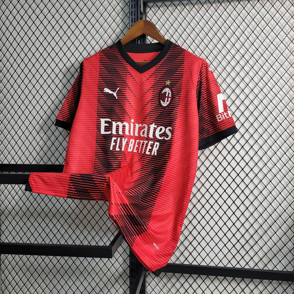 AC Milan Christian Pulisic 11 Home Soccer Jersey 2023/24