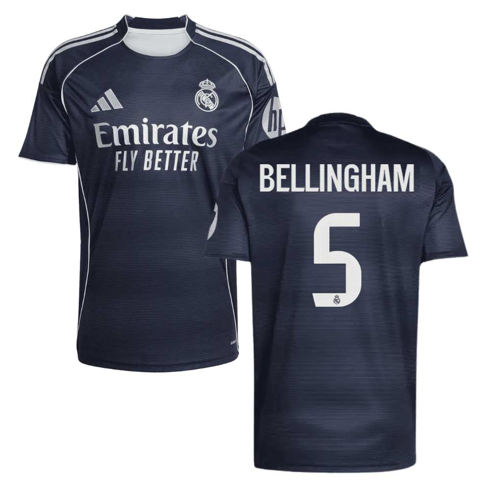 Real Madrid Jude Bellingham 5 Away Soccer Jersey 2025-2026