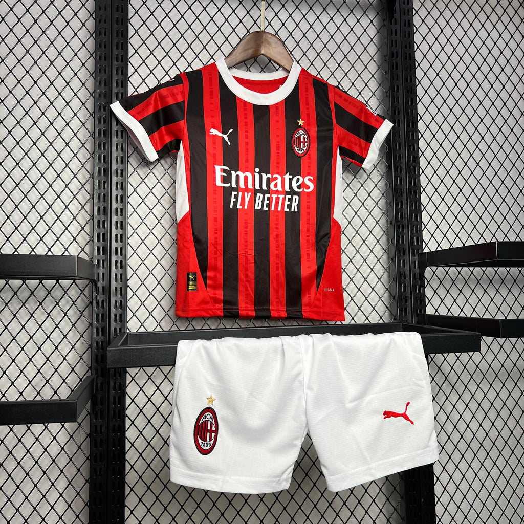 AC Milan Christian Pulisic 11 Kids Home Soccer Jersey 2024/25