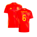 Spain Andrés Iniesta 6 Home Soccer Jersey Euro 2024