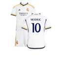 Real Madrid Luka Modric 10 Kids Home Soccer Jersey 2023/24