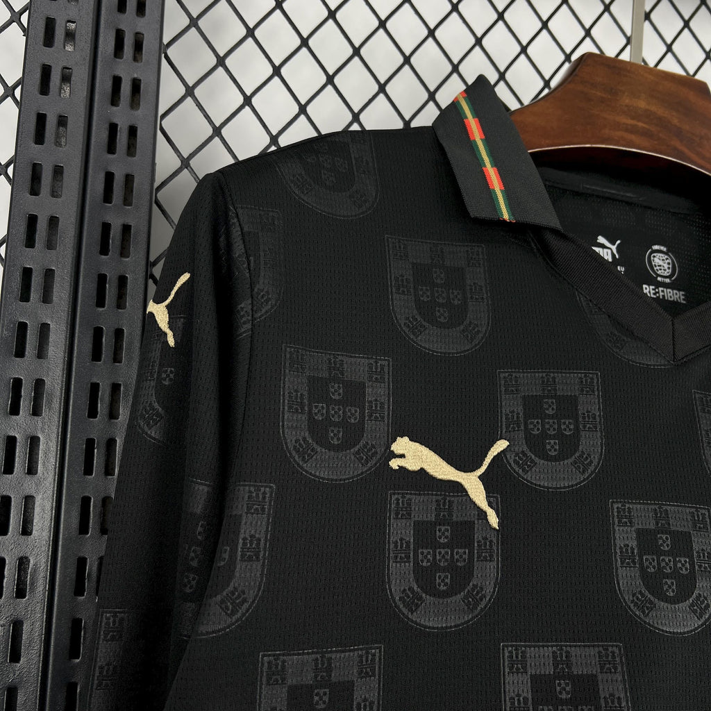 Portugal X Eusébio "Pantera Negra" Long Sleeve Special Edition Soccer Jersey 2025-2026