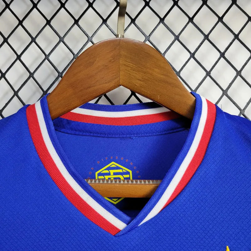 France Dayot Upamecano 4 Kids Home Soccer Jersey Euro 2024