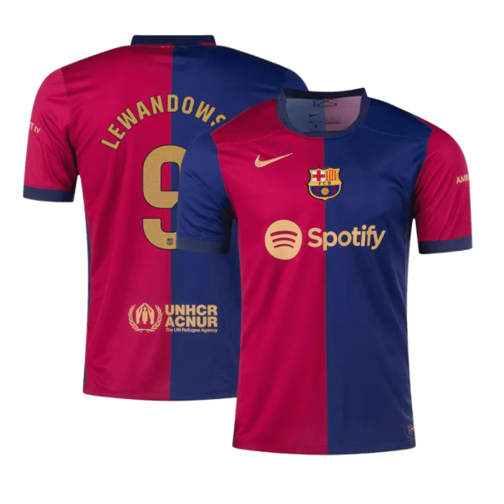 FC Barcelona Robert Lewandowski 9 Home Soccer Jersey 2024/25