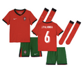 Portugal João Palhinha 6 Kids Home Soccer Jersey Euro 2024