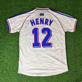 France Thierry Henry 12 Away Retro Soccer Jersey World Cup 1998