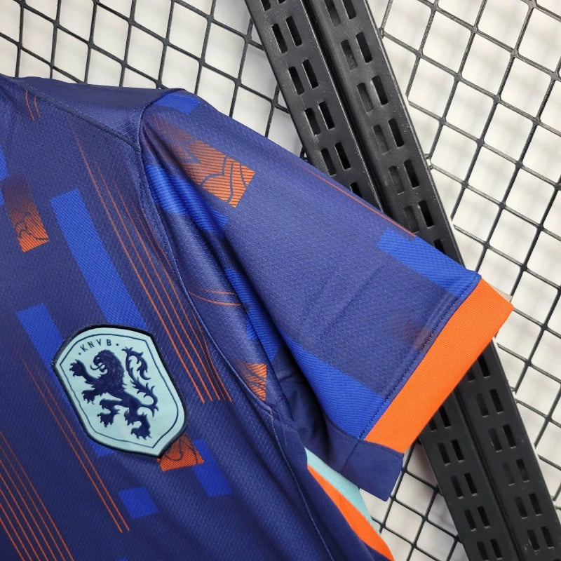 Netherlands Xavi Simons 7 Away Soccer Jersey Euro 2024