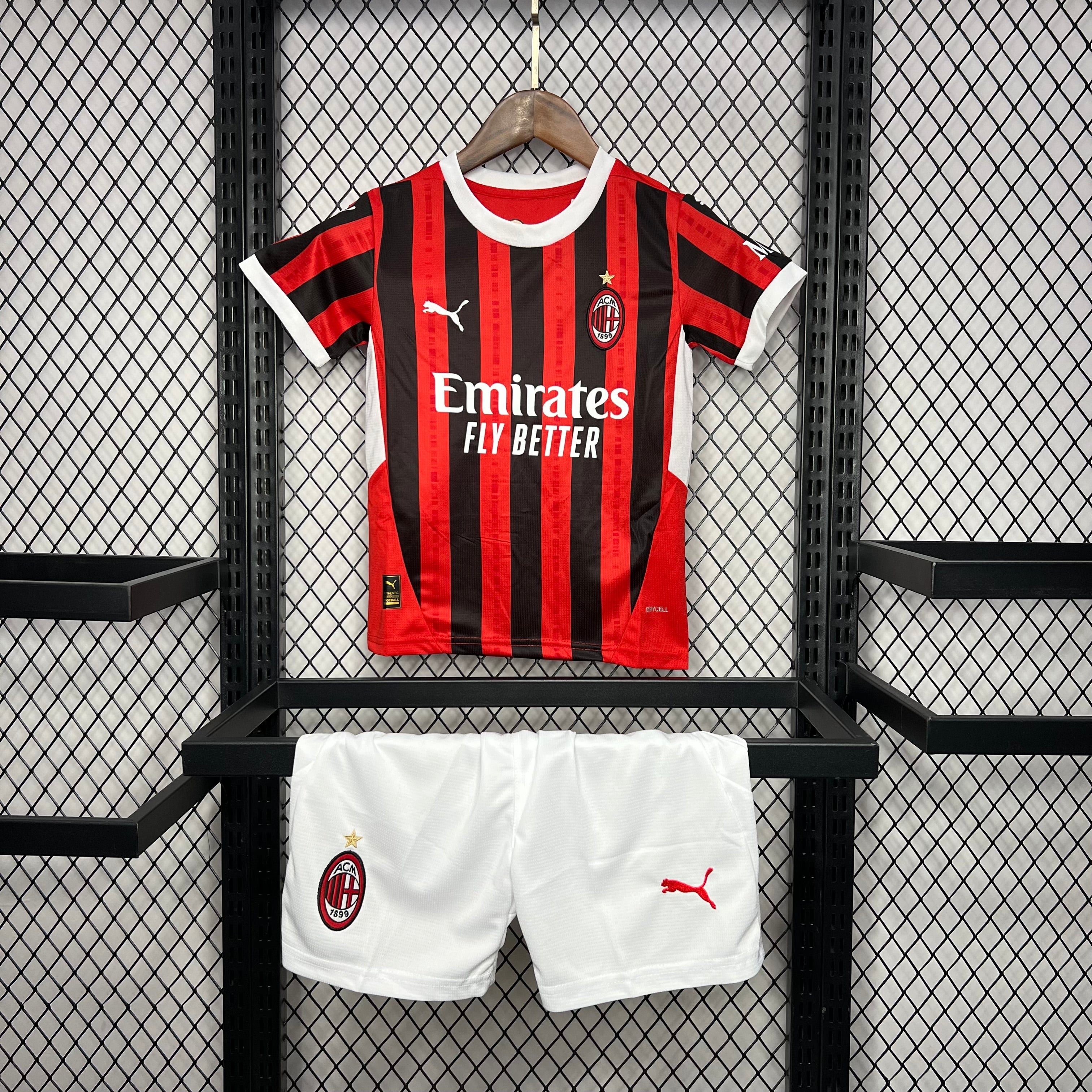 AC Milan Christian Pulisic 11 Kids Home Soccer Jersey 2024/25
