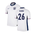 England Kobbie Mainoo 26 Home Soccer Jersey Euro 2024