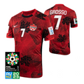 Canada Julia Grosso 7 Home Soccer Jersey World Cup 2023