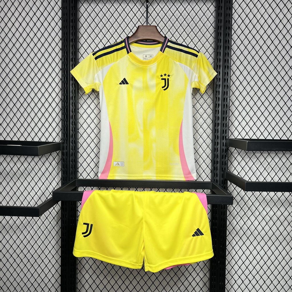 Juventus Kenan Yildiz 10 Kids Away Soccer Jersey 2024/25