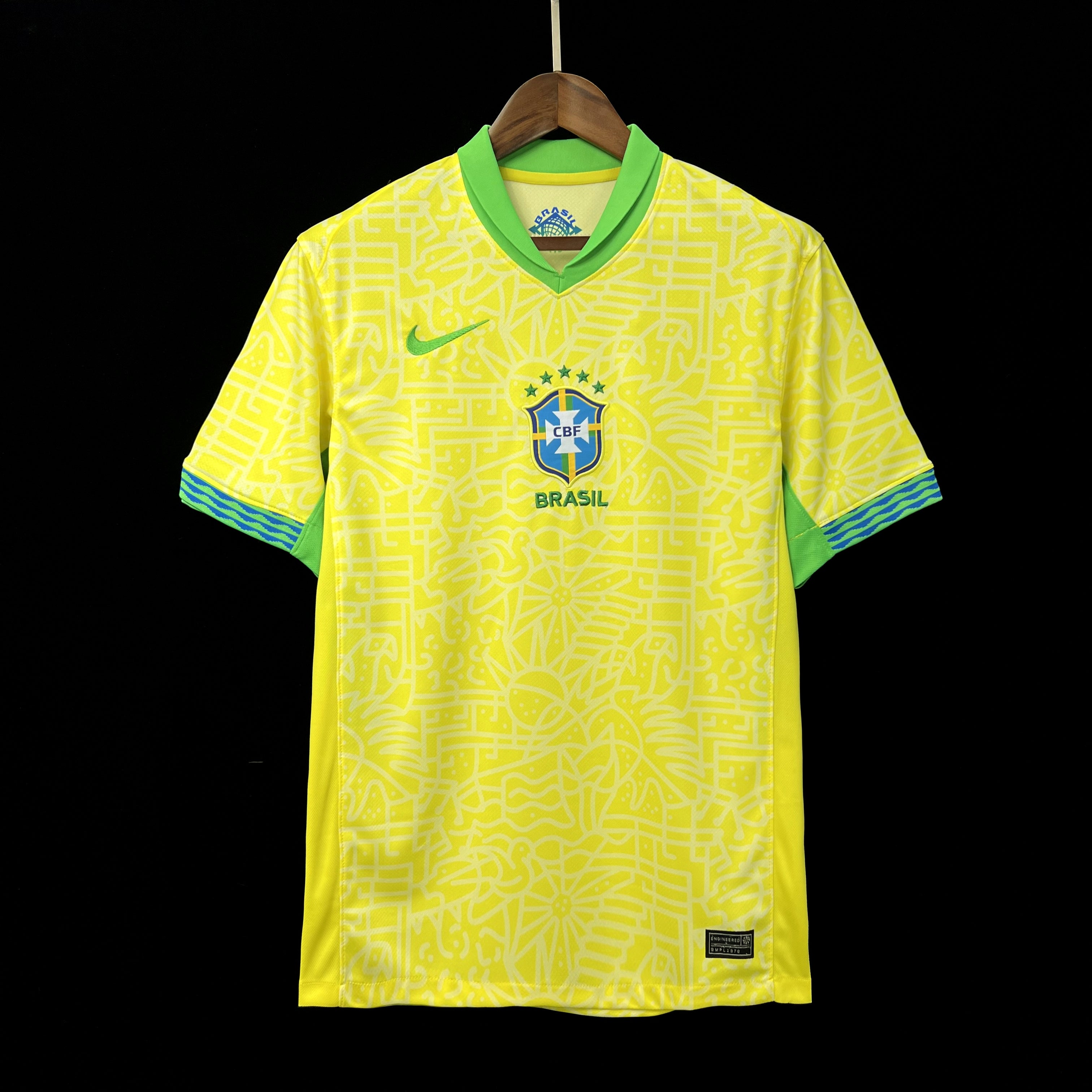 Brazil Vini Jr 7 Home Soccer Jersey 2024/25