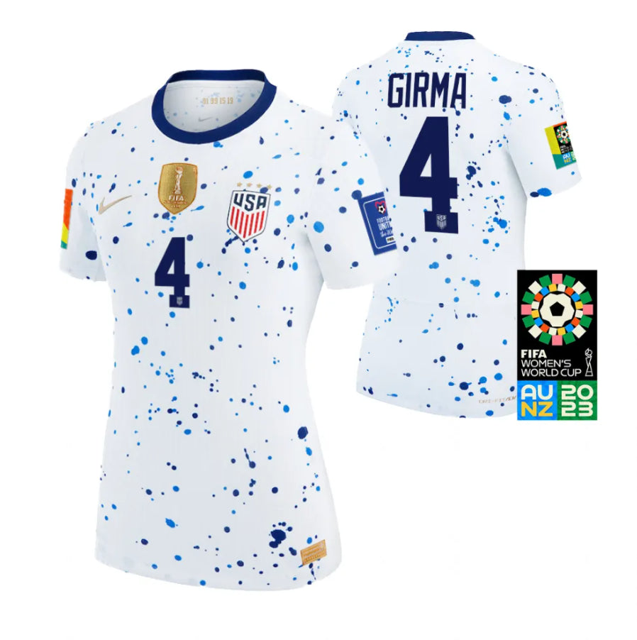 USA Women's Naomi Girma 4 Home Soccer Jersey World Cup 2023