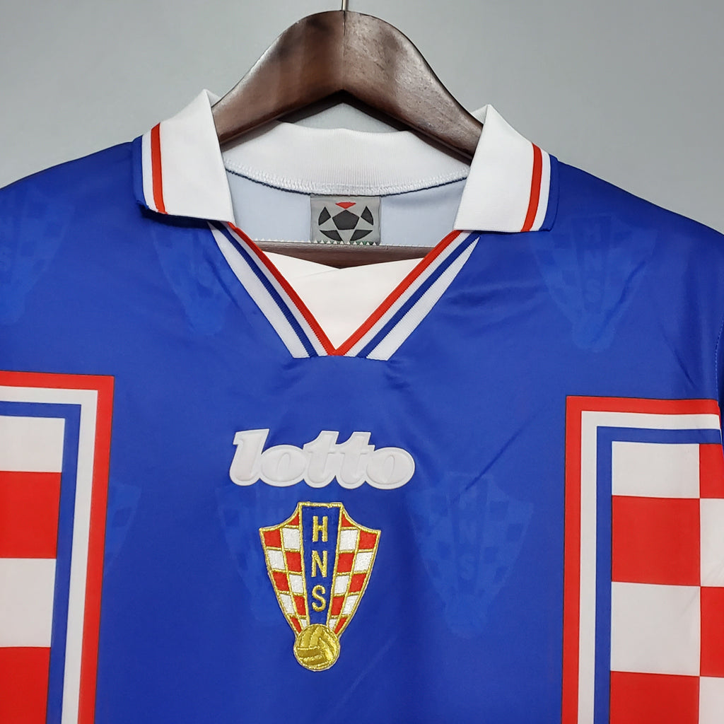 Croatia Home Retro Soccer Jersey World Cup 1998