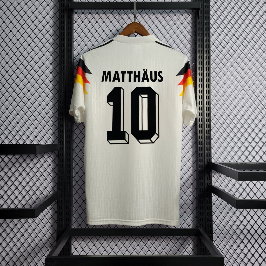 Germany Lothar Matthäus 10 Home Retro Soccer Jersey World Cup 1990