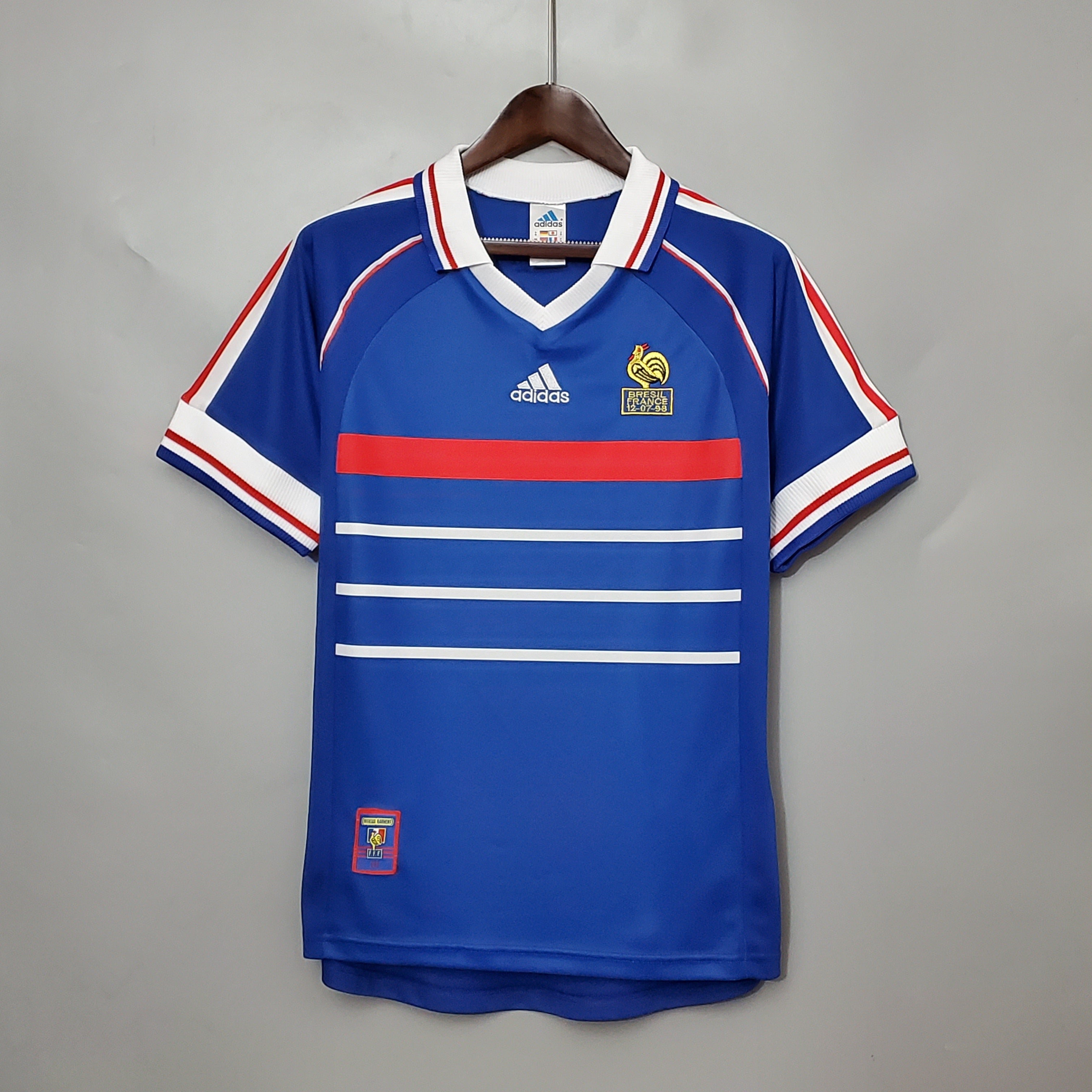 France Home Retro Soccer Jersey World Cup 1998