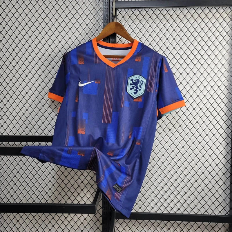 Netherlands Xavi Simons 7 Away Soccer Jersey Euro 2024