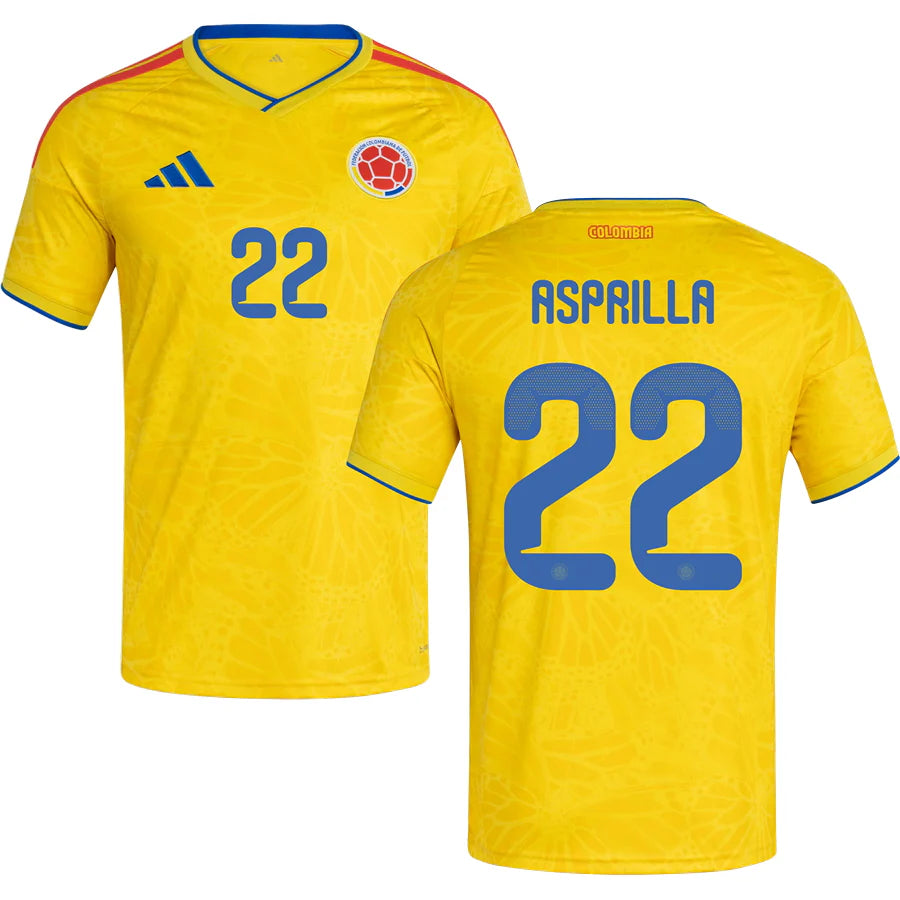 Colombia Faustino Asprilla 22 Home Soccer Jersey World Cup 2026