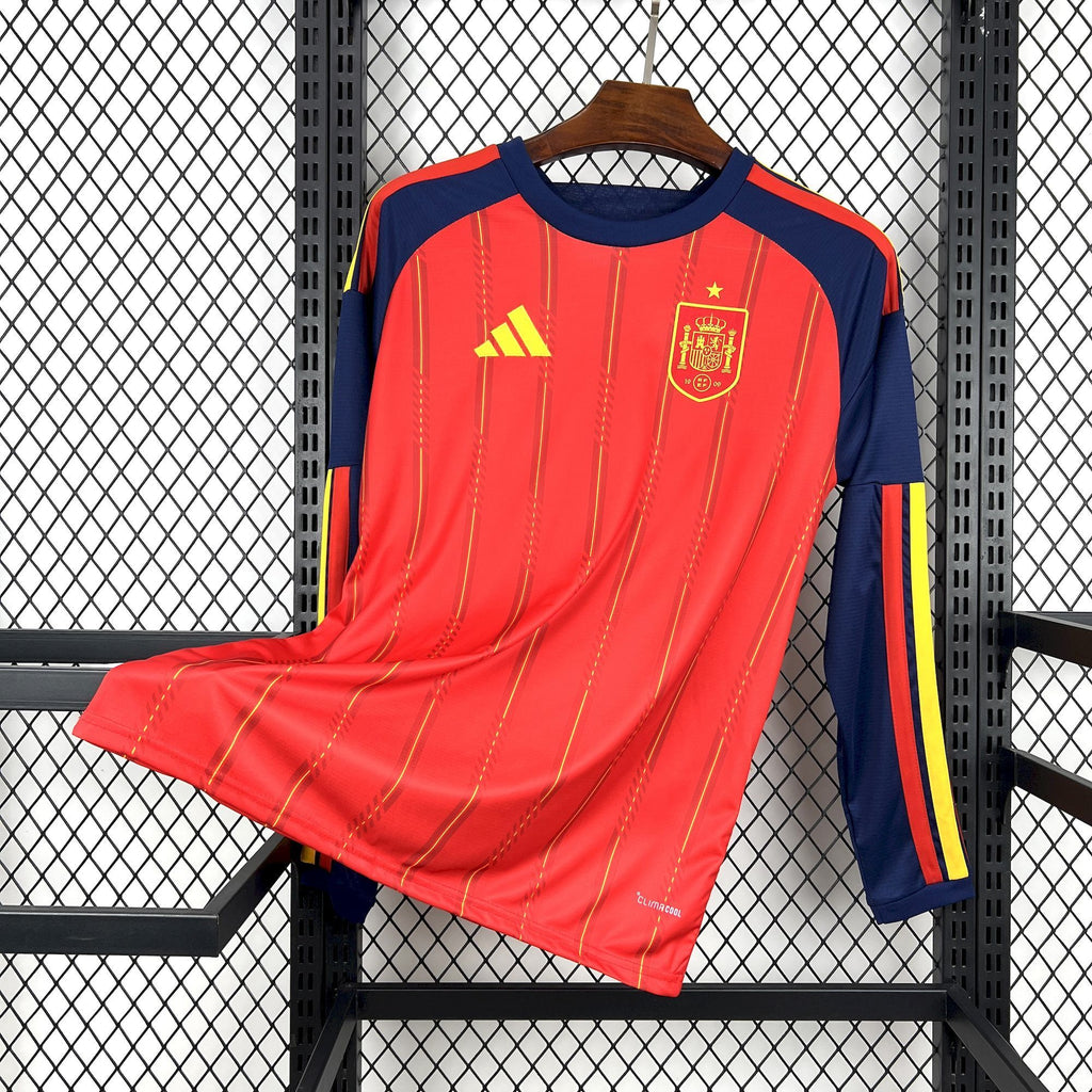 Spain Long Sleeve Home Soccer Jersey World Cup 2026