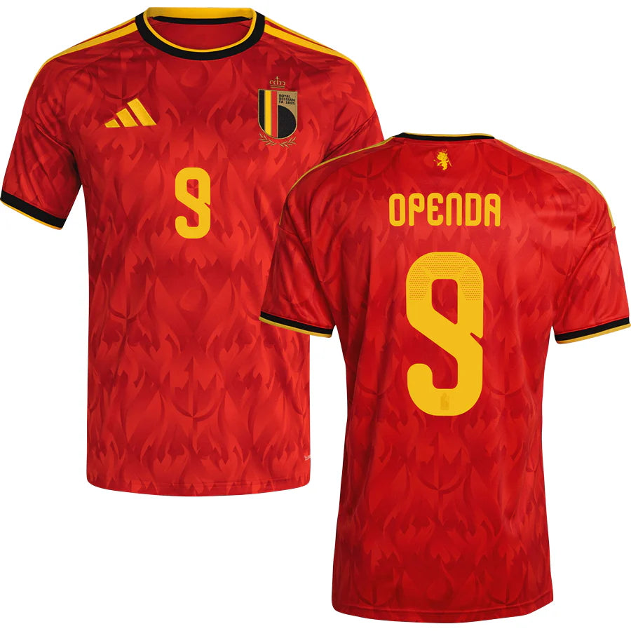 Belgium Lois Openda 9 Home Soccer Jersey World Cup 2026