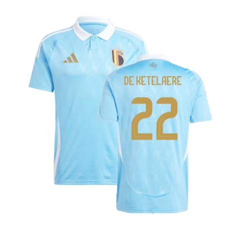 Belgium Charles De Ketelaere 22 Away Soccer Jersey UEFA Euro 2024