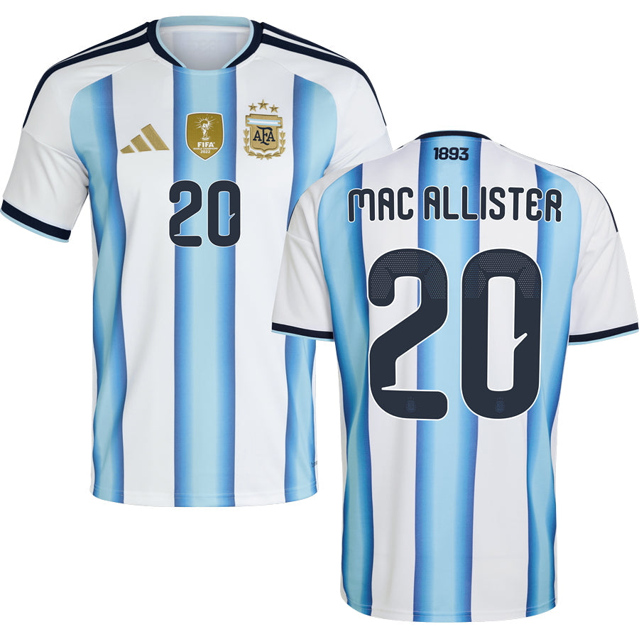Argentina Mac Allister 20 Home Soccer Jersey World Cup 2026