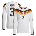 Germany Robin Koch 3 Long Sleeve Home Soccer Jersey World Cup 2026