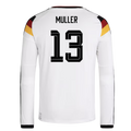 Germany Thomas Müller 13 Long Sleeve Home Soccer Jersey World Cup 2026