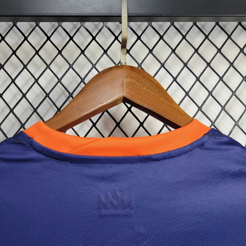 Netherlands Nathan Akév 5 Away Soccer Jersey Euro 2024