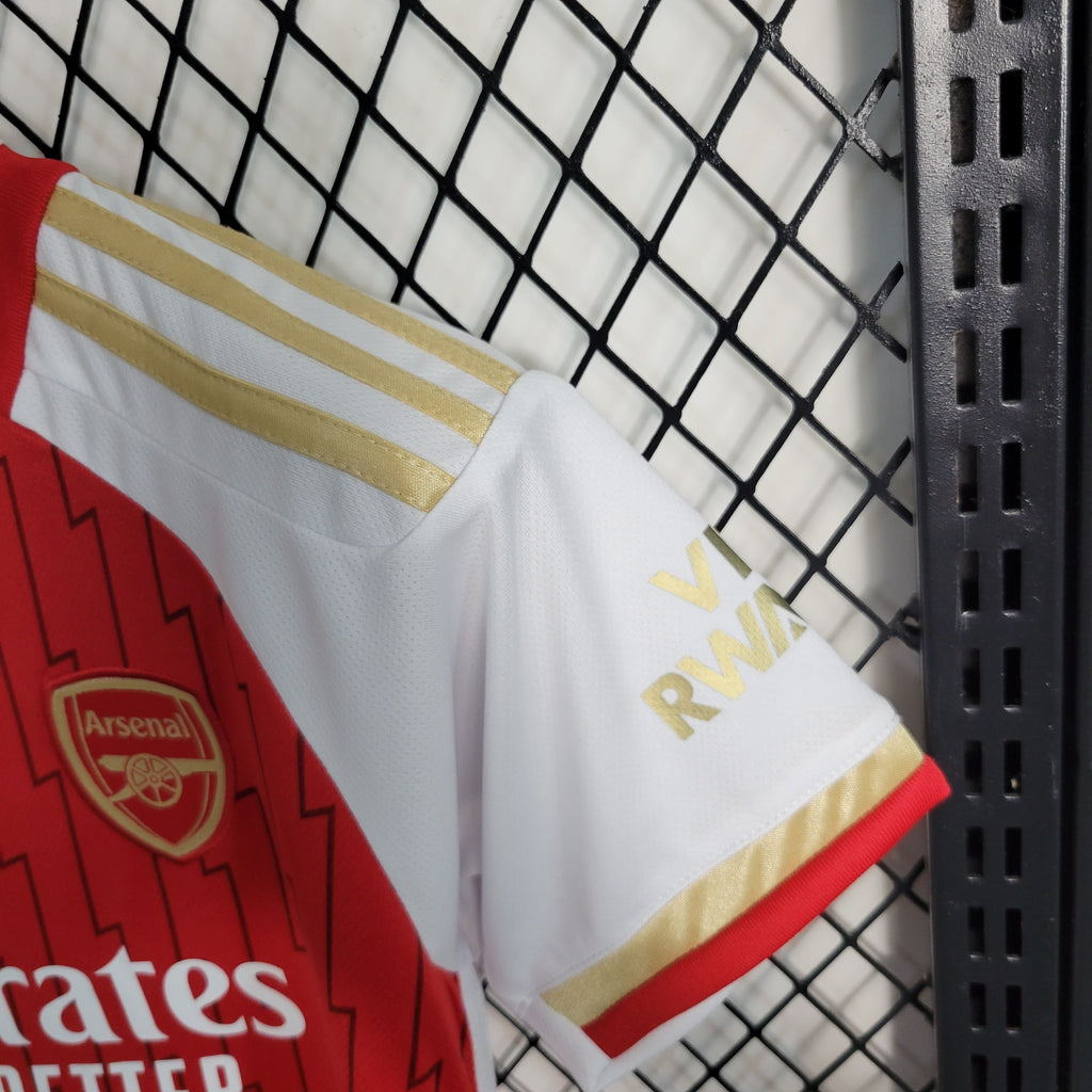Arsenal Declan Rice 41 Kids Home Soccer Jersey 2023/24