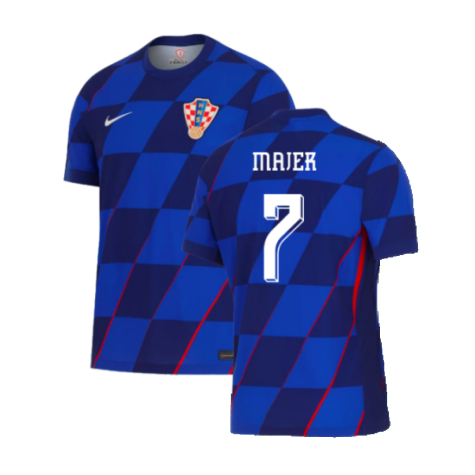 Croatia Lovro Majer 7 Away Soccer Jersey Euro 2024