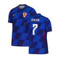 Croatia Lovro Majer 7 Away Soccer Jersey Euro 2024
