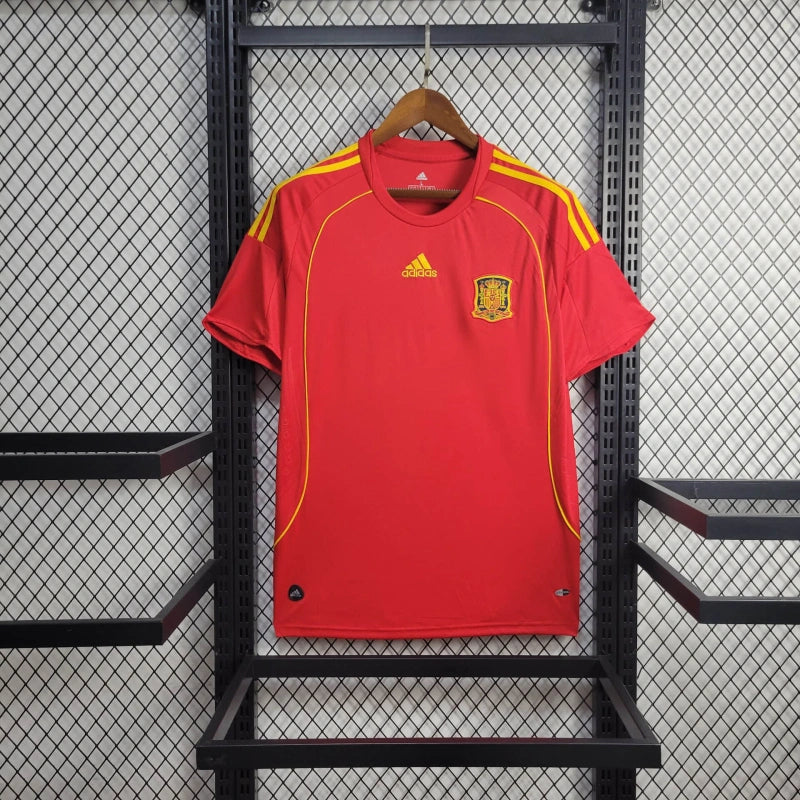 Spain David Villa 7 Retro Home Soccer Jersey World Cup 2010