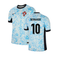 Portugal Bernardo Silva 10 Away Soccer Jersey Euro 2024