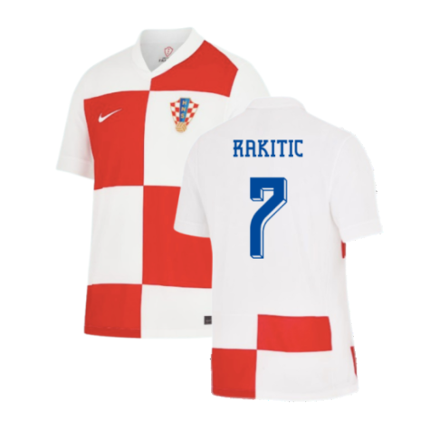 Croatia Ivan Rakitić 7 Home Soccer Jersey Euro 2024