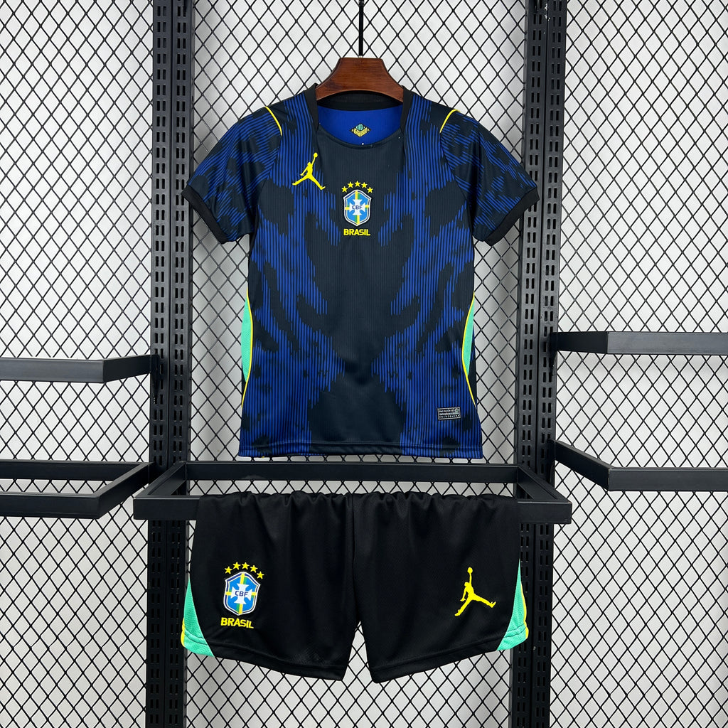 Brazil Kids Away Soccer Jersey World Cup 2026