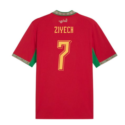 Morocco Hakim Ziyech 7 Home Soccer Jersey World Cup 2026