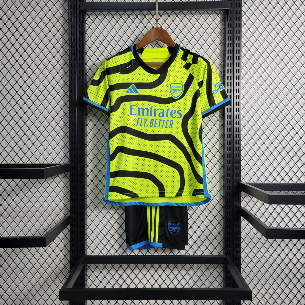 Arsenal Martin Odegaard 8 Kids Away Soccer Jersey 2023/24