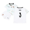 Portugal Pepe 3 Away Soccer Jersey Kids Kit 2025-2026