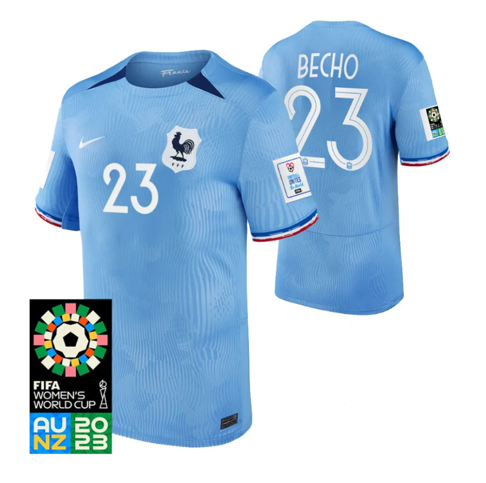 France Vicki Becho 23 Home Soccer Jersey World Cup 2023