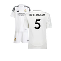 Real Madrid Jude Bellingham 5 Home Kids Soccer Jersey 2024/25