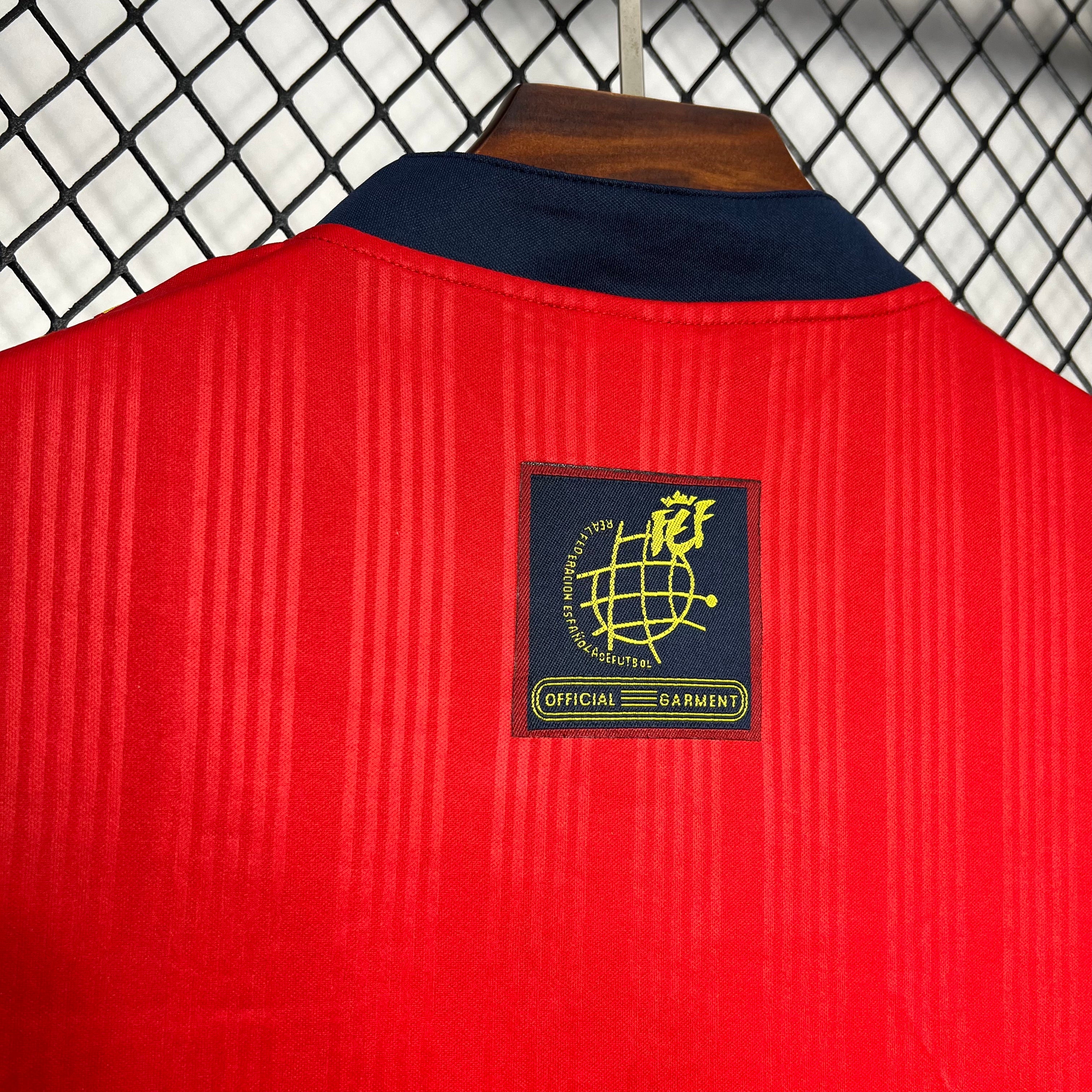 Spain Retro Home Soccer Jersey Euro Cup 1996