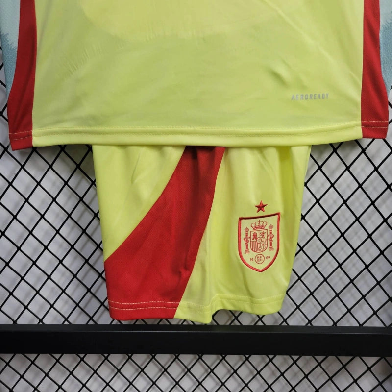 Spain David Villa 7 Kids Away Soccer Jersey Euro 2024