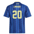 Sweden Hugo Larsson 20 Away Soccer Jersey World Cup 2026
