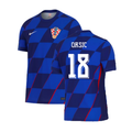 Croatia Mislav Orsic 18 Away Soccer Jersey Euro 2024